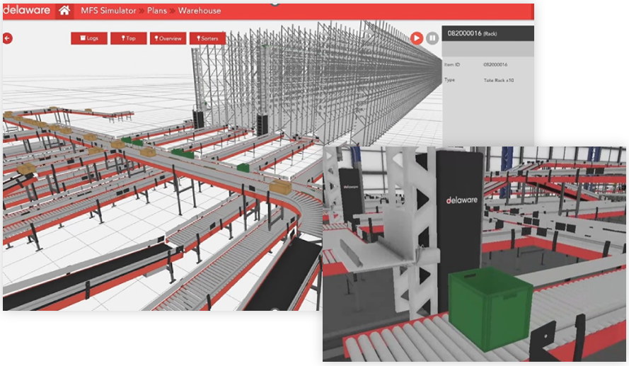 Warehouse Simulation Software Boost warehouse efficiency with 3D Digital Twin - delaware Belgium
