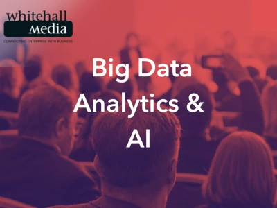 picture of people at a conference with the words "Big data analytics& AI" in white text over the top